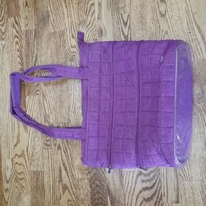 lug Quilted Tote Shoulder Bag Lightweight Versatile Travel Functional Classic